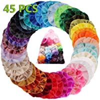 45 Colores Velvet Elástico Hair Scrunchies- Lazos Elásticos De Banda Pelo Stretchy Multicolor De Terciopelo Accesorios…